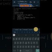 How Easy In Python To Print V Shape Number Pattern Coding Status Shorts Python Howtomake