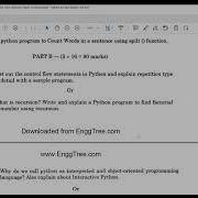 GE 3151 Problem Solving And Python Programming Model Paper 1