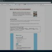 Mad Lib Soln 1
