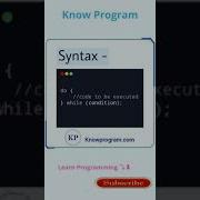 Do While Loop Shorts Programming Knowprogram