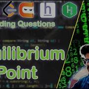 Equilibrium Point Gfg Leetcode Java Array