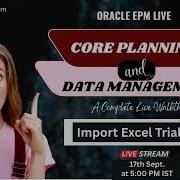 LIVE Webinar Oracle Core Planning Using Excel Trial Balance To Import Data