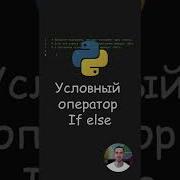 Python Условный оператор If Else
