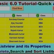 Visual Basic 6 Tutorial Add Delete Search And Sort Listitems In Listview Control VB Database App