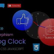 Creating Glass Morphism Analog Clock Using HTML CSS JAVASCRIPT How To Create Analog Clock