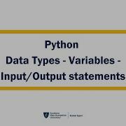 Python Data Types Variables Input Output Statements