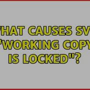 What Causes SVN Working Copy Path Is Locked 2 Solutions