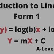 Reduction To Linear Form 1 Exponentials Logarithms 11 A Level Maths