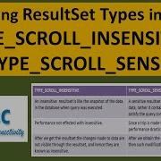 Exploring ResultSet Types In JDBC TYPE SCROLL INSENSITIVE Vs TYPE SCROLL SENSITIVE