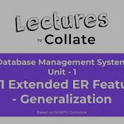 1 10 1 Extended ER Features Generalization DBMS IPU