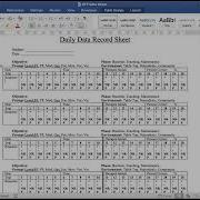 Discrete Trial Training DTT Data Sheet Series 23 Video 4