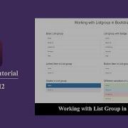 Bootstrap Tutorial 12 How To Use List Group Class In Bootstrap