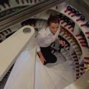 Restaurant Scenario White Spiral Cellar And Retractable Round Glass Trap Door