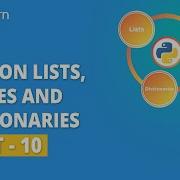 Python Lists Tuples And Dictionaries 10 Python For Beginners Python Tutorial Simplilearn
