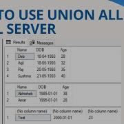 45 How To Use Union All In Sql Server
