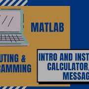 MATLAB Intro Installation Using Basic Calculator Understanding Error Messages