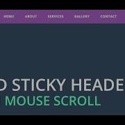 Fixed Sticky Header When Scrolling Using JQuery Fixed Navbar On Scroll Sticky Header On Scroll