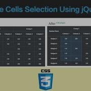 Table Cells Selection Using JQuery Plugin Tutorial