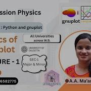 Basics Of Gnuplot LECTURE 1 CU SEC 1 Major Minor 2025