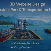 Industrial Port Transportation Network 3D Environment Websitedesign Cinematic 3dvisualization