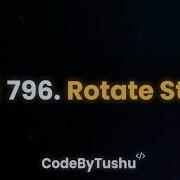 LeetCode 796 Rotate String One Line Trick Java Solution CodeByTushu