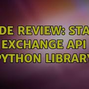 Code Review Stack Exchange API Python Library