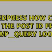 Wordpress How Can I Get The Post ID From A WP Query Loop 2 Solutions
