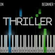 Michael Jackson Thriller EASY Piano Tutorial