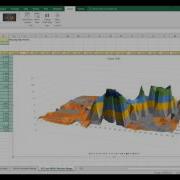 X Y Z в 3D график поверхности в Microsoft Excel с помощью сетки XYZ V4