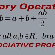 Further Maths Associative Property Binary Operation Step By Steps Explanation India
