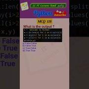Python MCQ 118 Test Your Skills Python Pythonprogramming Pythoninterview Shorts Trending