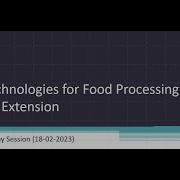 Novel Technologies For Food Processing And Shelf Life Extension Week 3 Problem Solving Session
