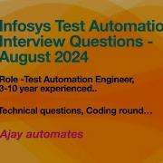 Infosys Test Automation Interview Questions Answers 2024