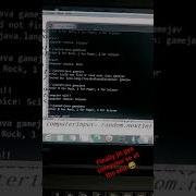 ROCK PAPER SCISSORS GAME By JANNAT Using JAVA