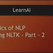Basics Of NLP Using NLTK 2 NLTK NLP LearnAI