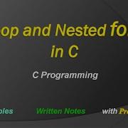 For Loop And Nested For Loop In C C Programming