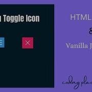 Menu Toggle Icon Using CSS Vanilla JavaScript Toggle Menu