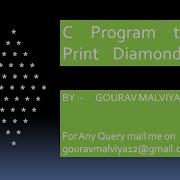 Print Diamond Pattern Using C