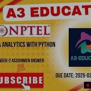 NPTEL Data Analytics With Python Week 2 Assignment 2 Answers Solution Quiz 2025 Jan