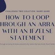How To Iterate Through An Array For Loop If Else Statement