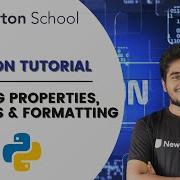 String Properties Methods Formatting Python Tutorial Telugu