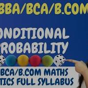 Introduction To Conditional Probability Chapter Probability BBA BCA B COM Dream Maths