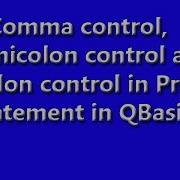 Comma Semicolon And Colon Control In Print Statement In QBASICआपक क प य टर द स त