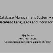 Database Management System 6 Database Languages And Interfaces