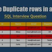 How To Delete Duplicate Rows In A Table SQL Interview Preparation