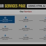 Responsive Our Services Section Using HTML CSS Website Design Using HTML CSS Webcoding25