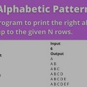 Alphabetic Pattern Python Program To Print The Right Alphabetic Triangle Grand Assignment 2