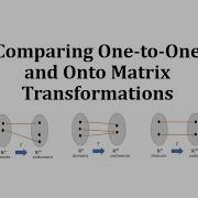 Comparing One To One And Onto Matrix Transformations