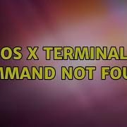 Mac Os X Terminal Php Command Not Found