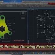 AutoCAD 2D Practice Drawing Exercise 2 Basic Tutorial